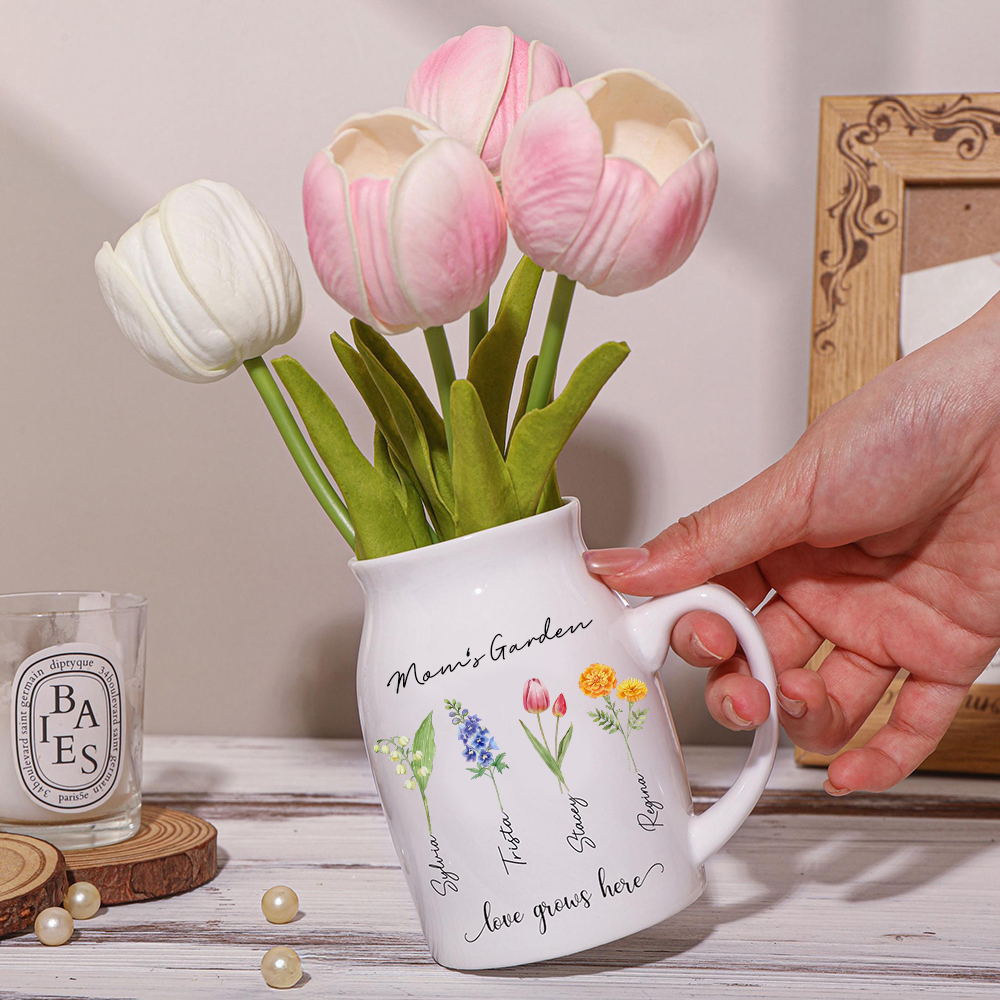 Personalized Mama Grandma Garden Ceramic Vase | JNSDec140
