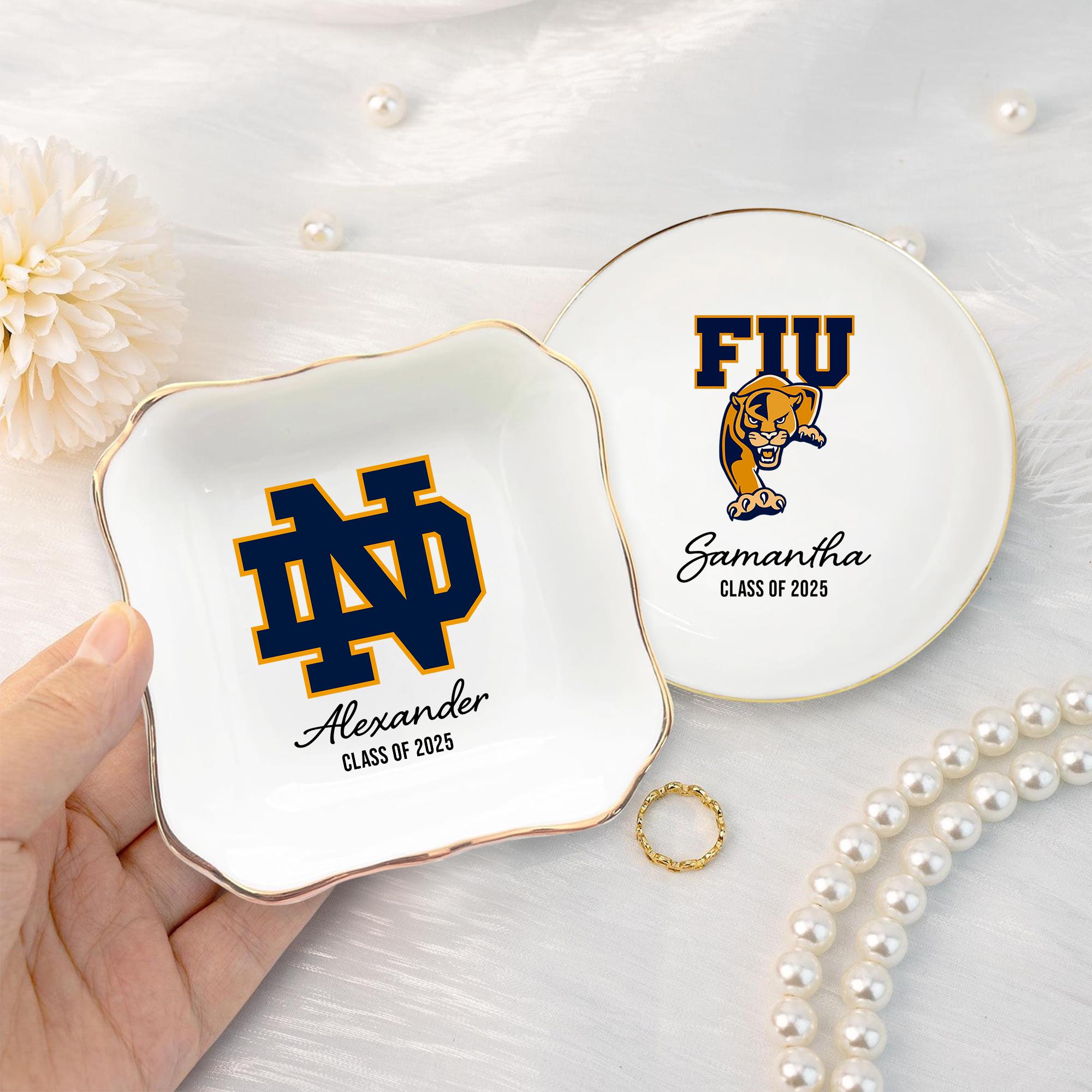 Personalized University Logo Graduation Trinket Ring Dish for Unique & Love | JNSDec143