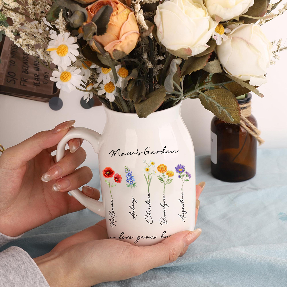 Personalized Mama Grandma Garden Ceramic Vase | JNSDec140