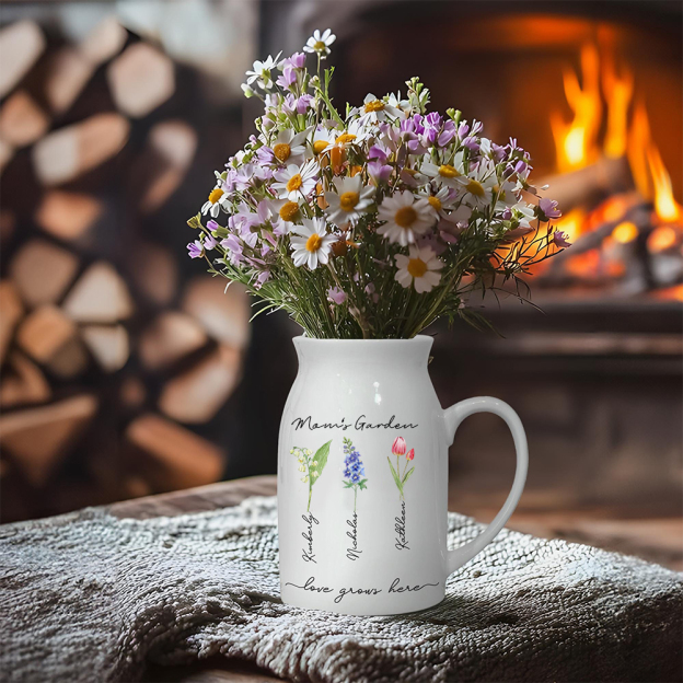 Personalized Mama Grandma Garden Ceramic Vase | JNSDec140