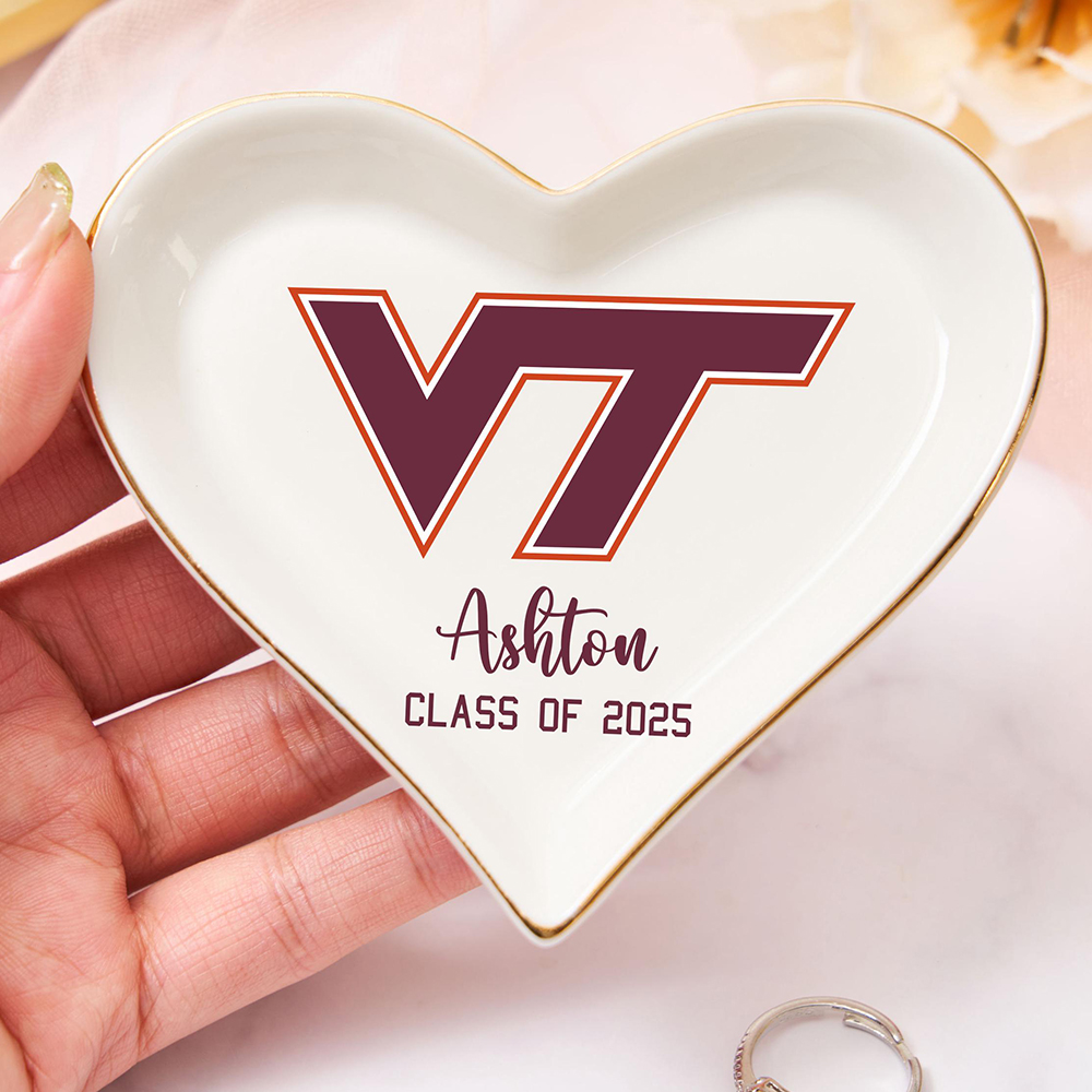Personalized University Logo Graduation Trinket Ring Dish for Unique & Love | JNSDec143