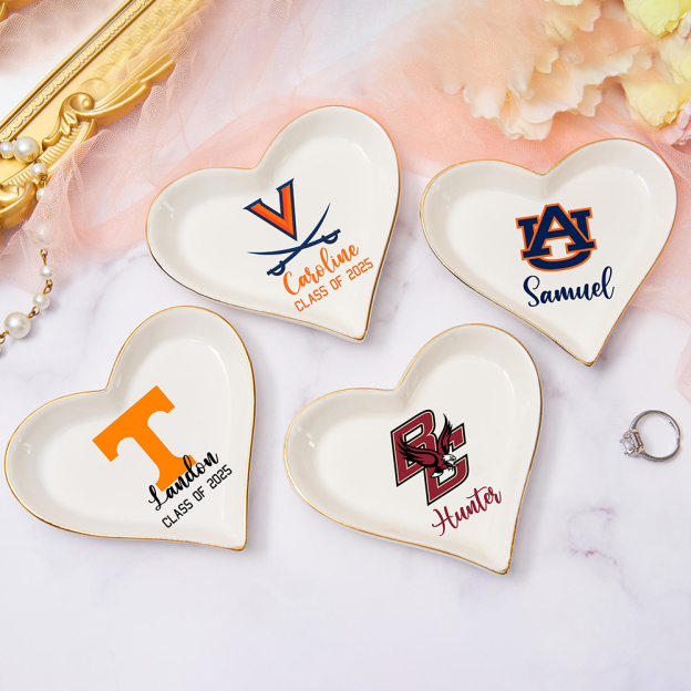Personalized University Logo Graduation Trinket Ring Dish for Unique & Love | JNSDec143