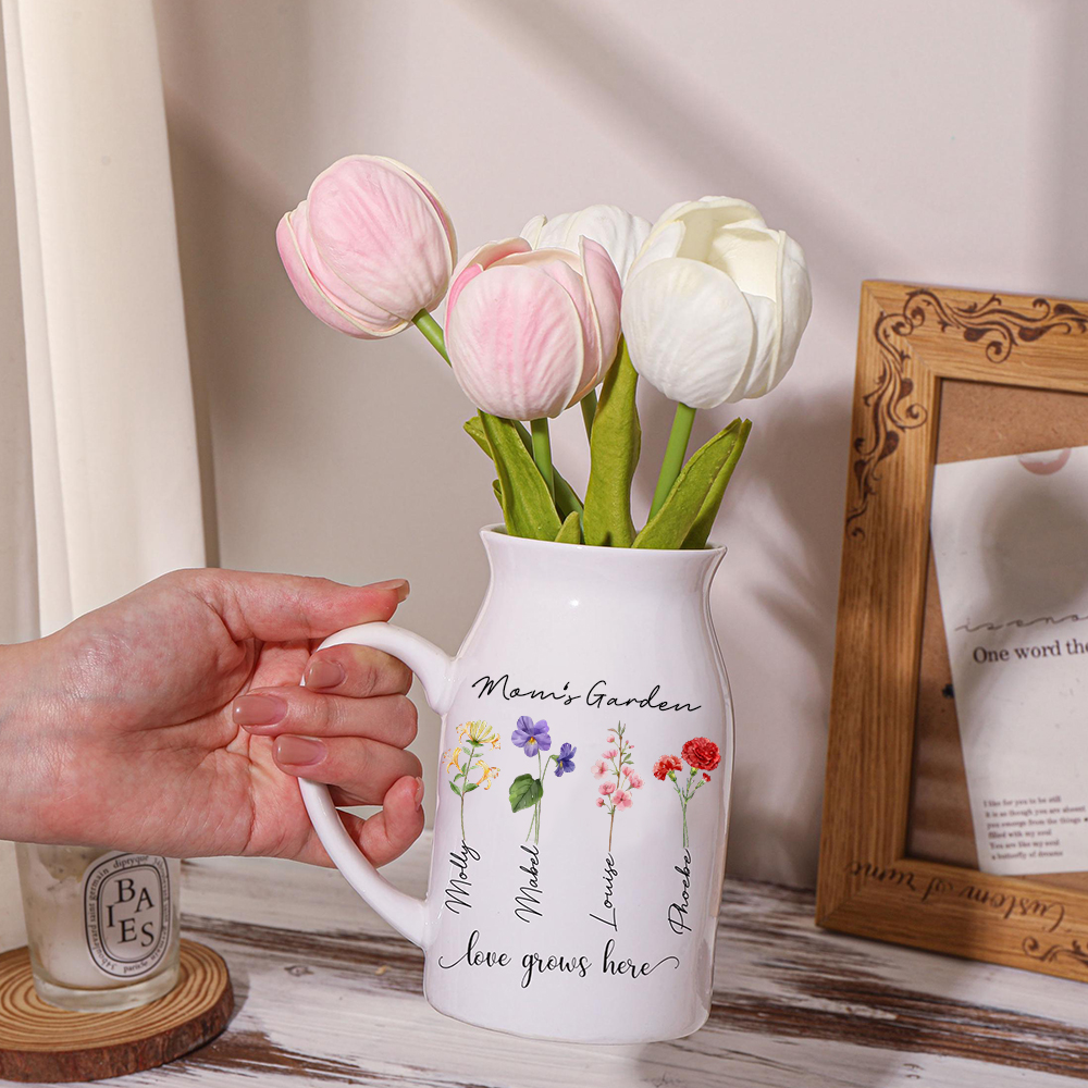 Personalized Mama Grandma Garden Ceramic Vase | JNSDec140