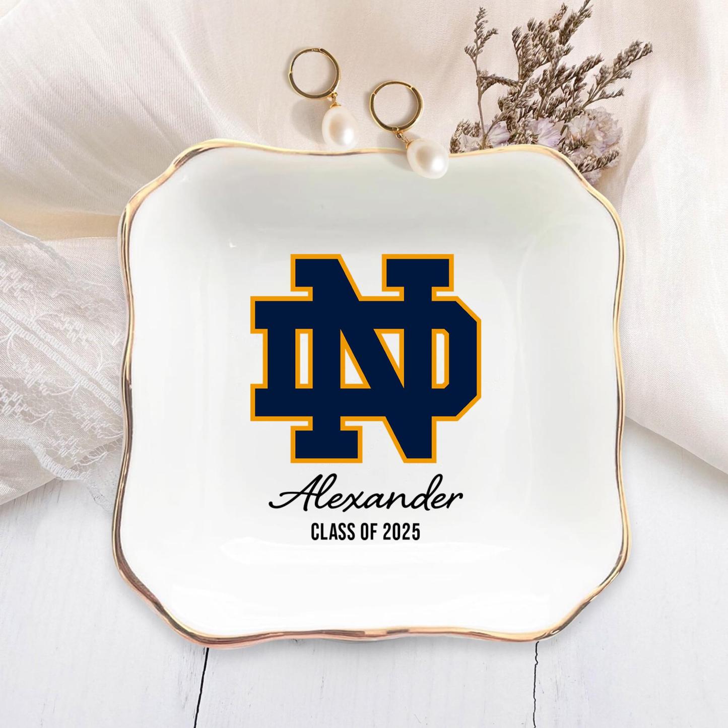 Personalized University Logo Graduation Trinket Ring Dish for Unique & Love | JNSDec143