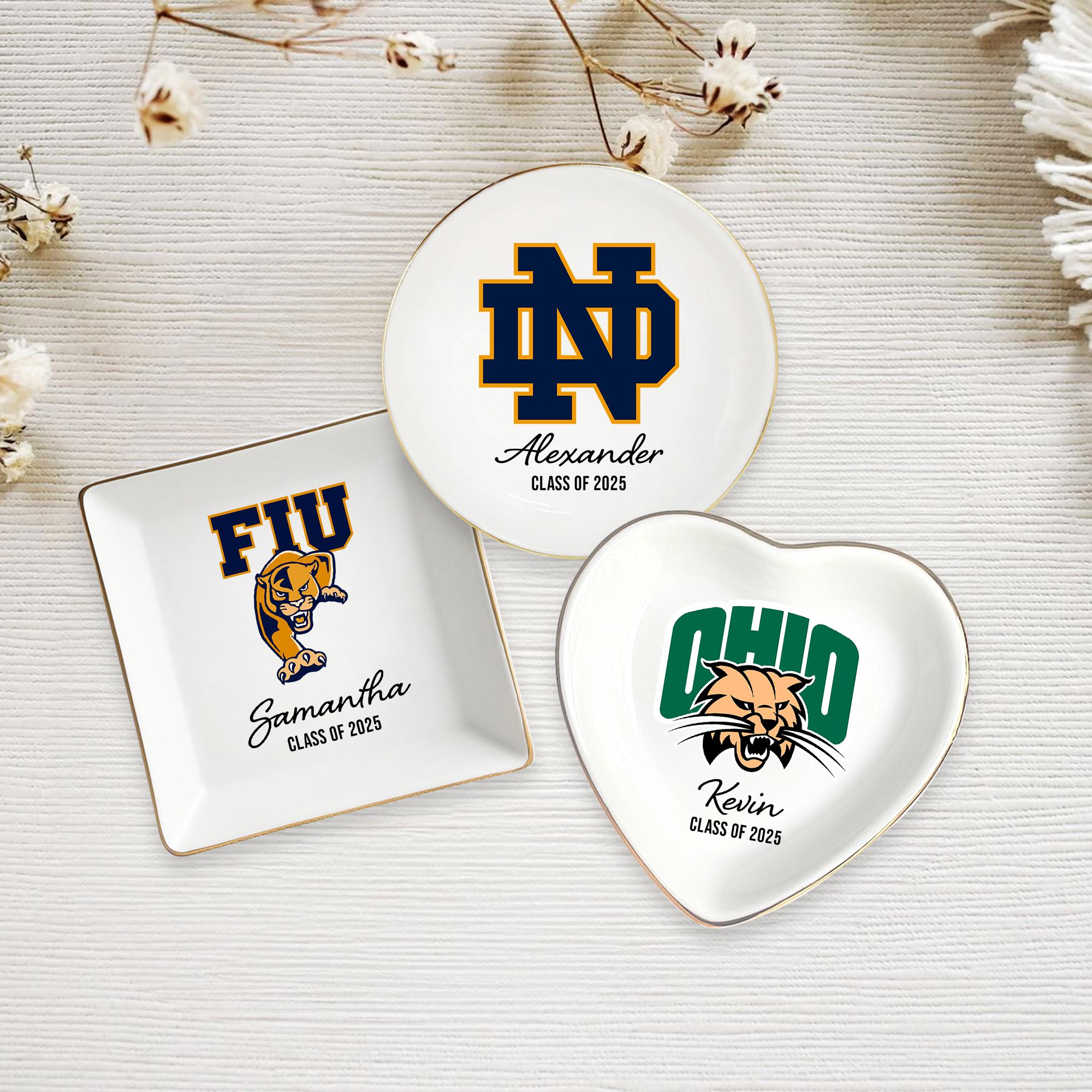 Personalized University Logo Graduation Trinket Ring Dish for Unique & Love | JNSDec143