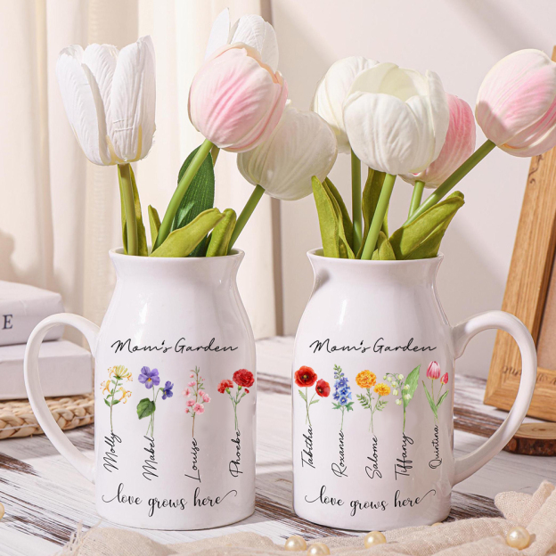 Personalized Mama Grandma Garden Ceramic Vase | JNSDec140
