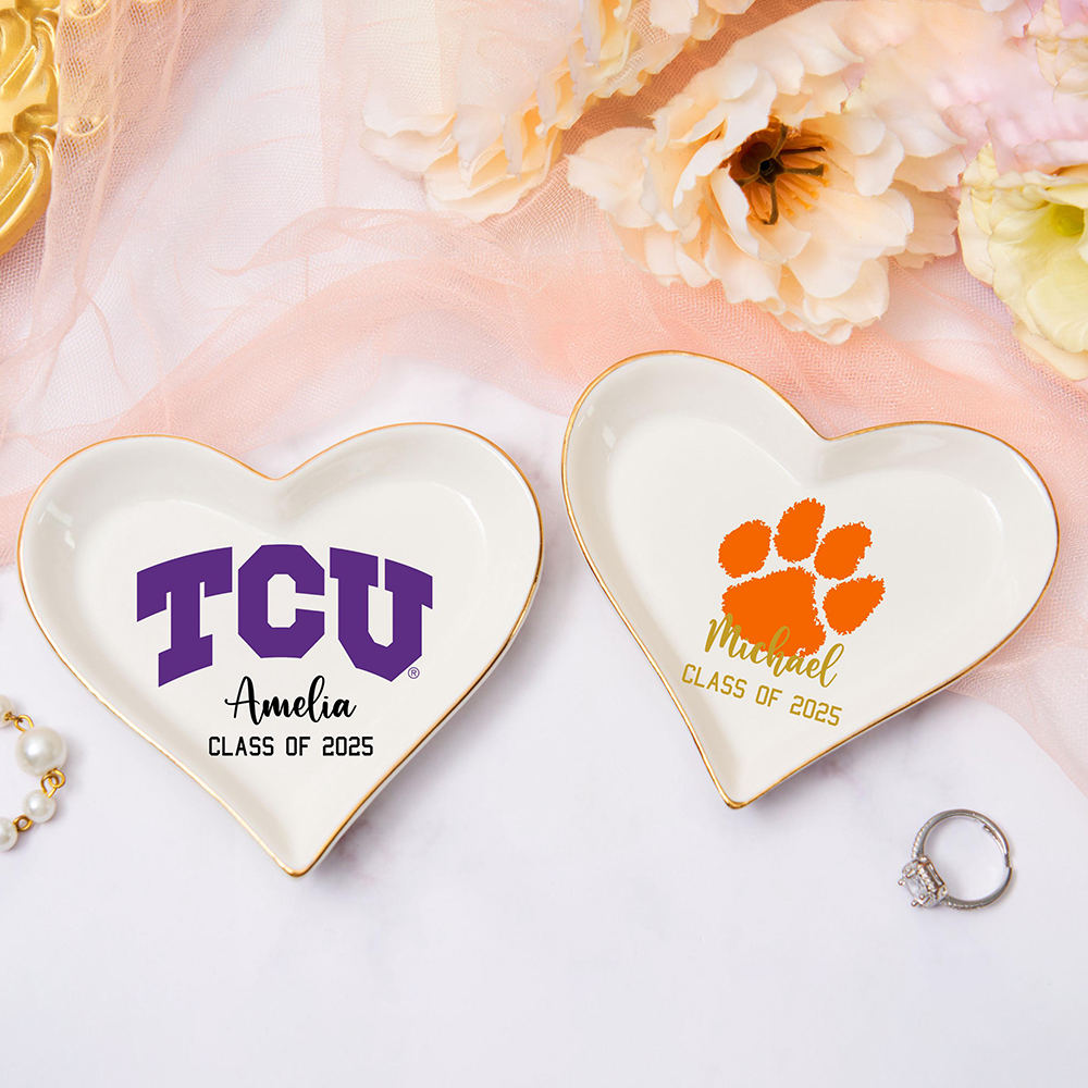 Personalized University Logo Graduation Trinket Ring Dish for Unique & Love | JNSDec143