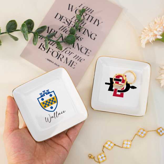 Personalized University Logo Graduation Trinket Ring Dish for Unique & Love | JNSDec143