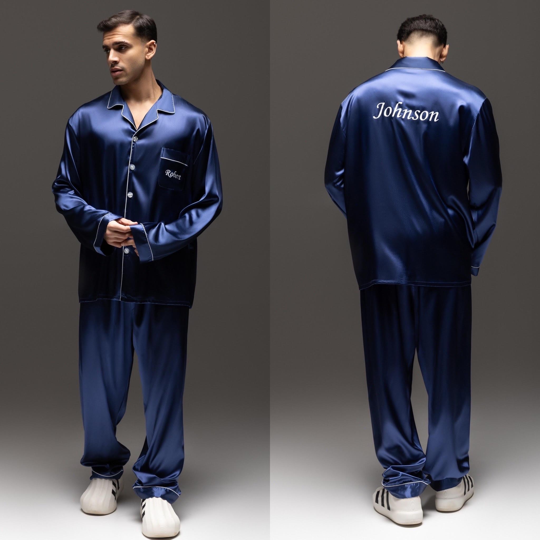 Personalized Mr and Mrs Satin Pajama Set for Unique & Love | JNSCloth53