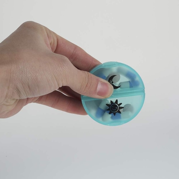 Personalized Monogram 7 Days AM/PM Portable Pill Boxes Organizer with Compartments | JNSDec164