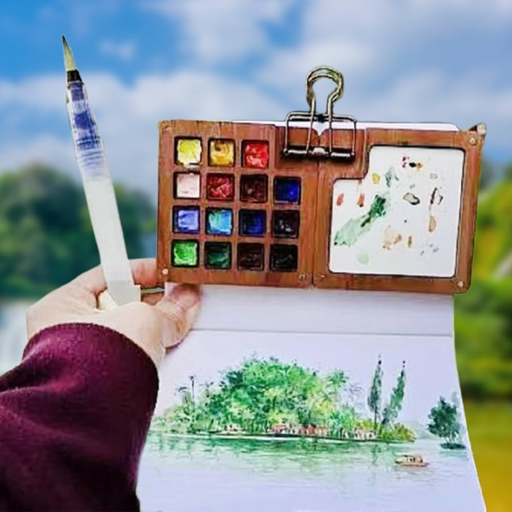 Personalized Name Magnetic Portable Watercolor Paint Box Kit for Unique & Love | JNSTool22