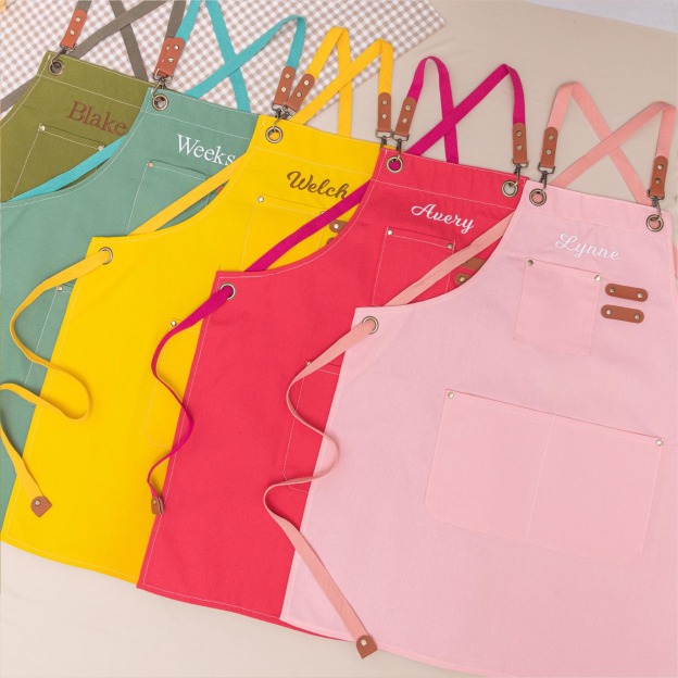 Personalized Name Embroidered Canvas Apron for Unique & Love | JNSCloth57