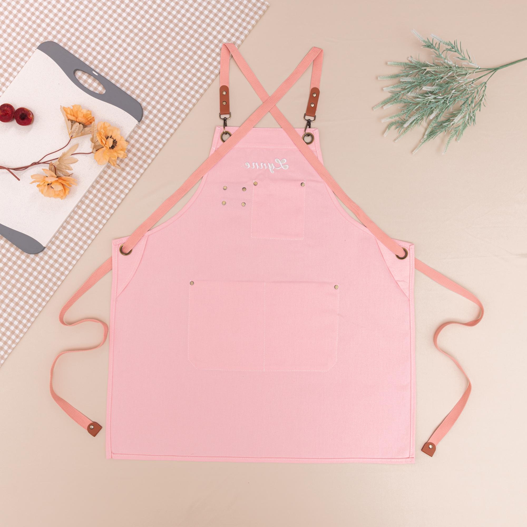 Personalized Name Embroidered Canvas Apron for Unique & Love | JNSCloth57