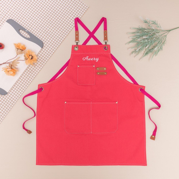 Personalized Name Embroidered Canvas Apron for Unique & Love | JNSCloth57