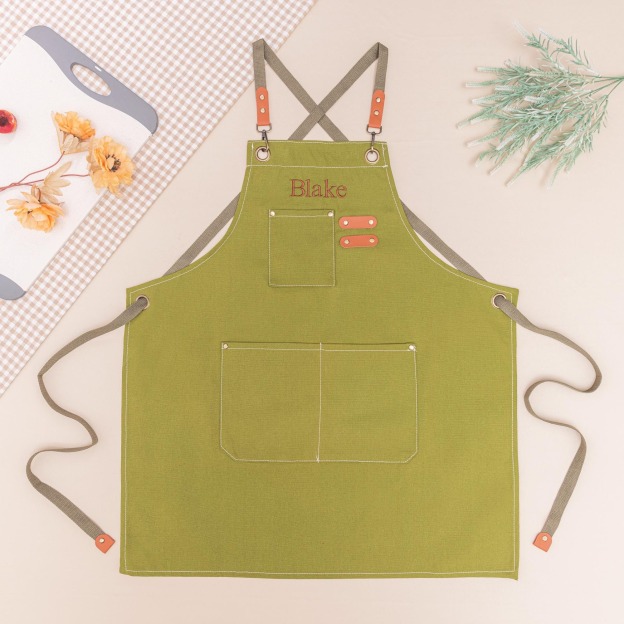 Personalized Name Embroidered Canvas Apron for Unique & Love | JNSCloth57