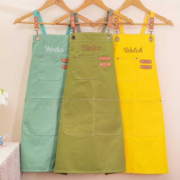 Personalized Name Embroidered Canvas Apron for Unique & Love | JNSCloth57