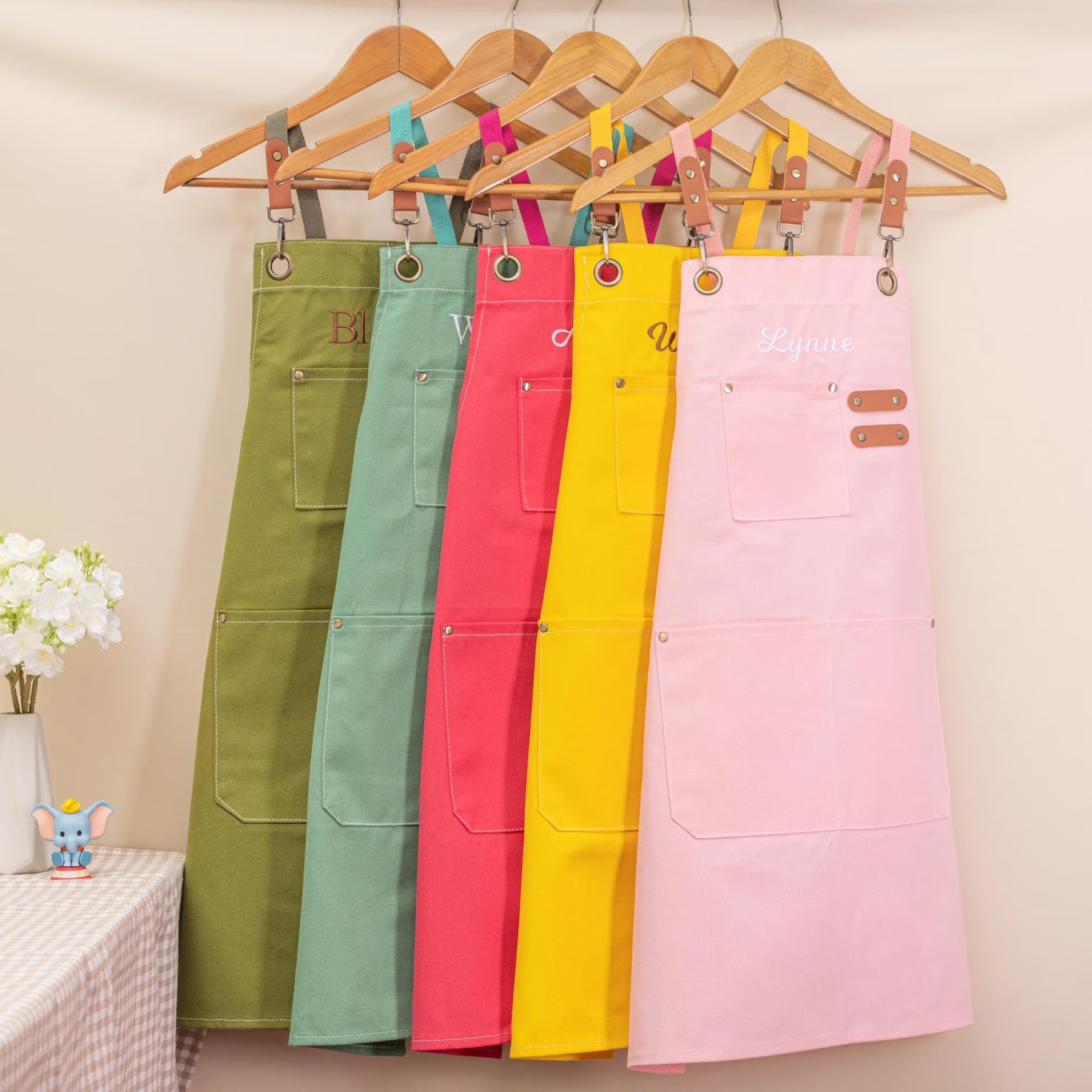 Personalized Name Embroidered Canvas Apron for Unique & Love | JNSCloth57
