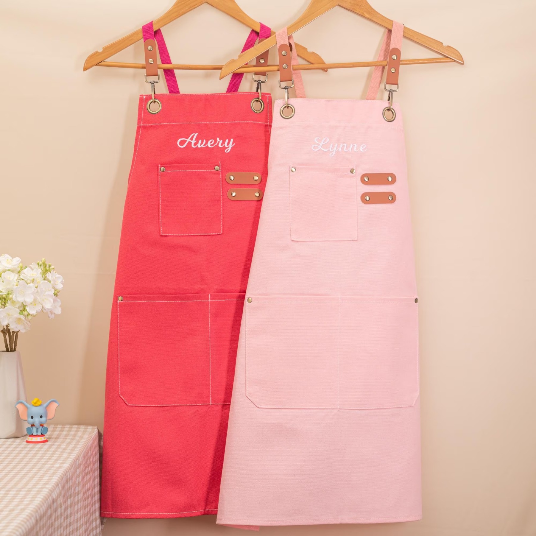 Personalized Name Embroidered Canvas Apron for Unique & Love | JNSCloth57