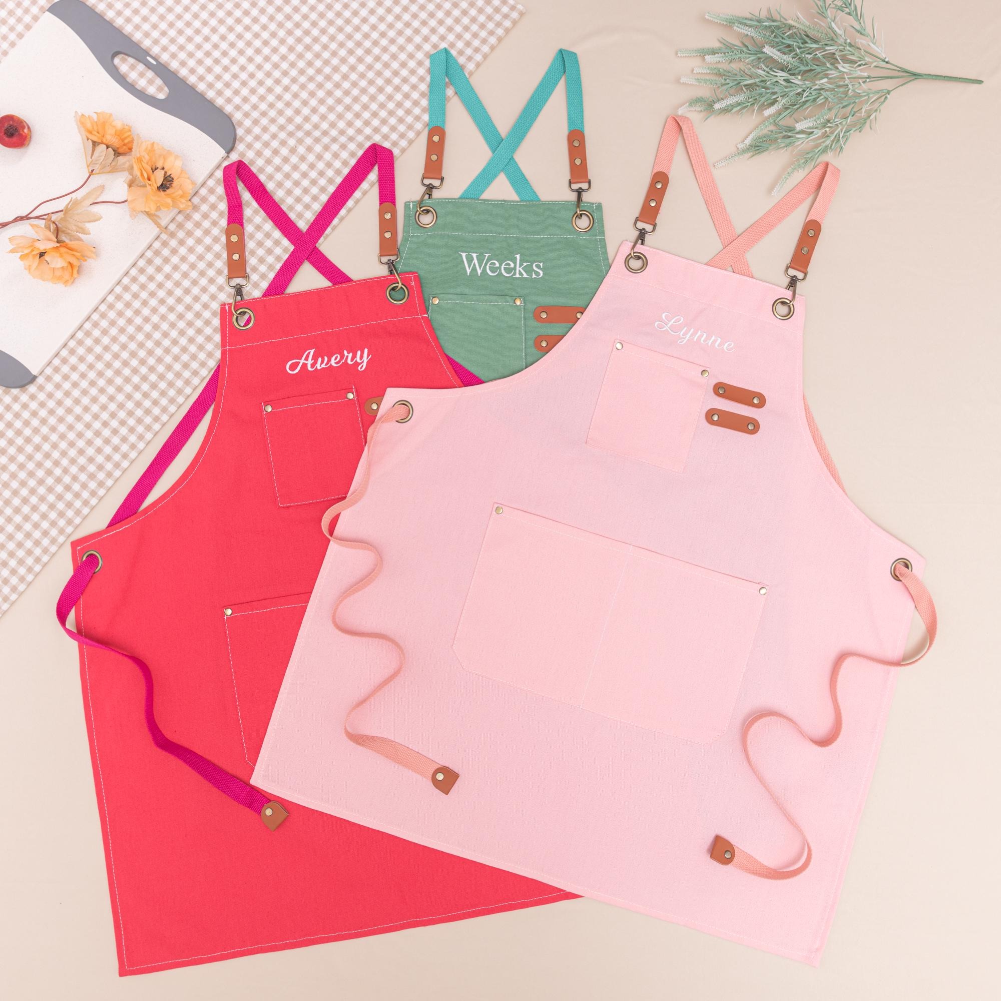 Personalized Name Embroidered Canvas Apron for Unique & Love | JNSCloth57