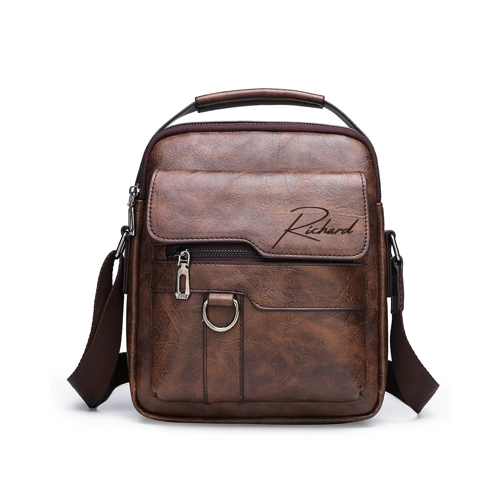 Personalized Engraved Leather Crossbody Messenger Shoulder Bag for Unique & Love | JNSBag109