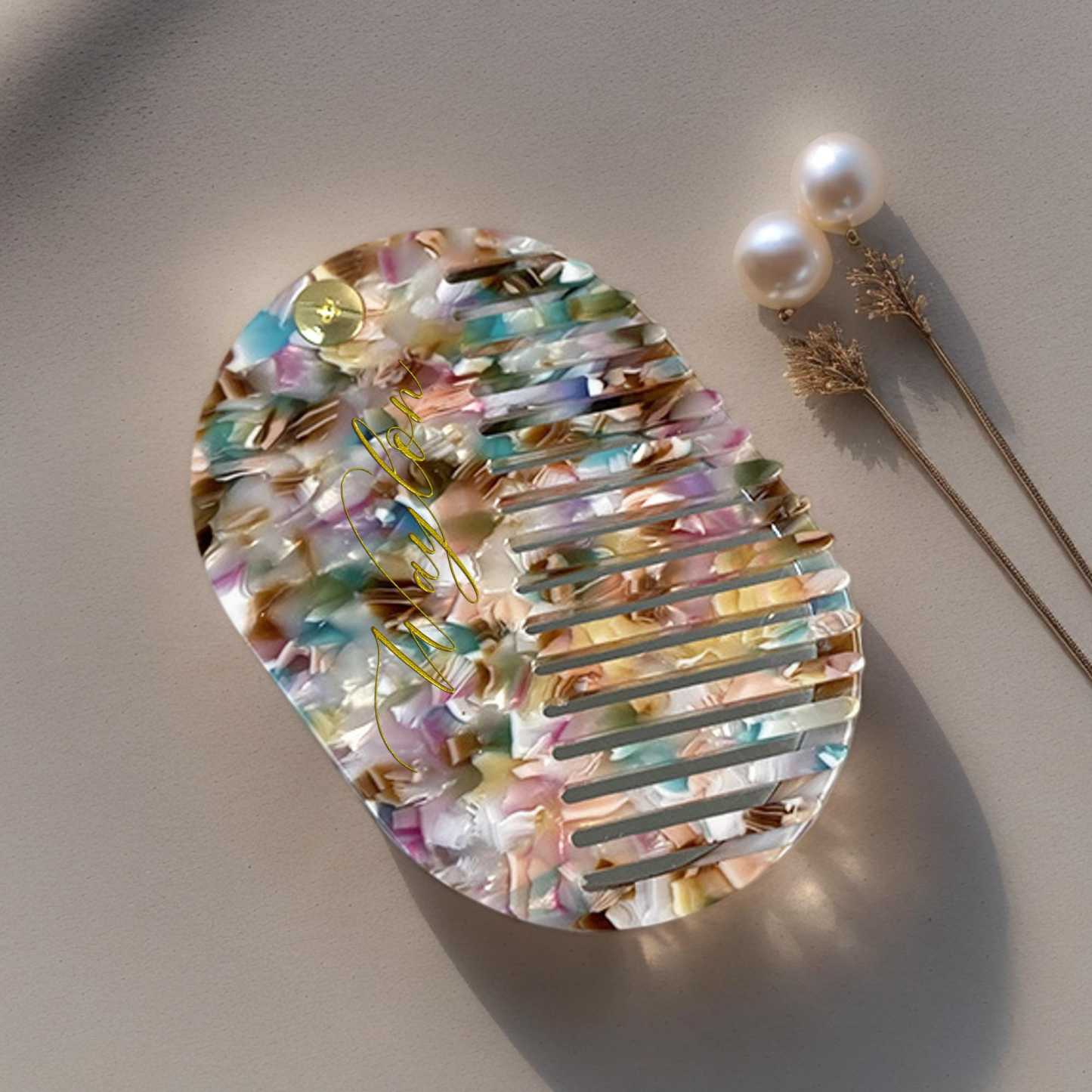 Personalized Name Portable Comb with Mirror | JNSDec194