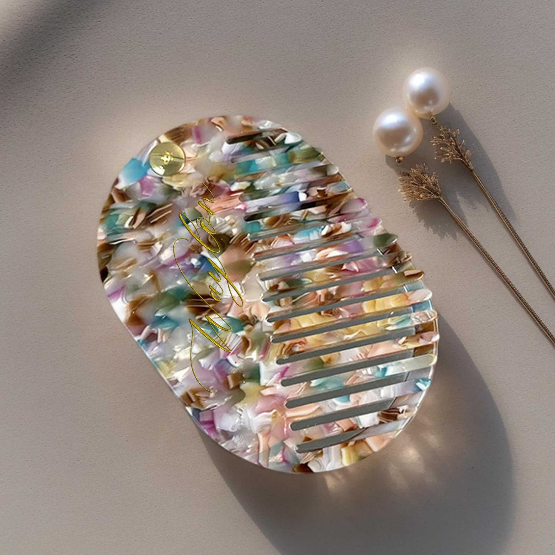 Personalized Name Portable Comb with Mirror | JNSDec194