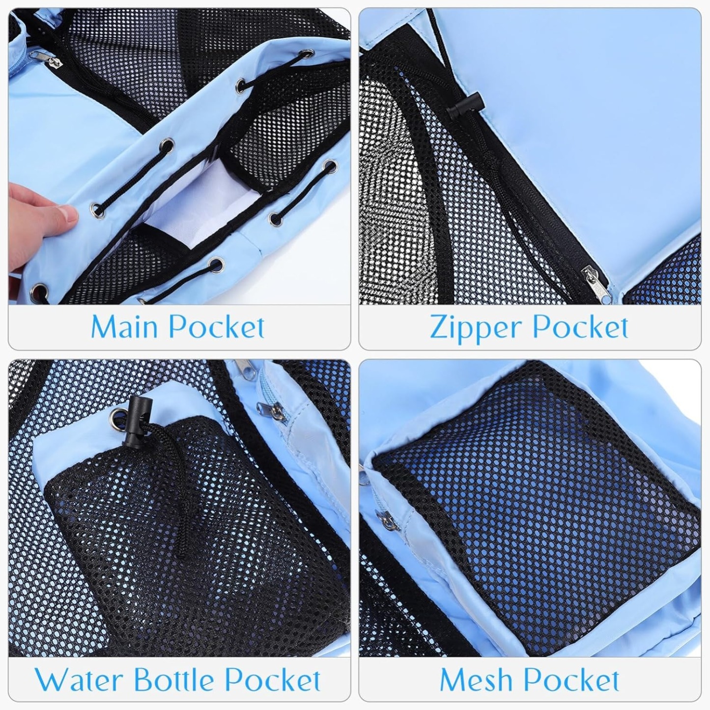 Personalized Monogram Mesh Swim Backpack with Wet Pocket for Unique & Love | JNSBag105