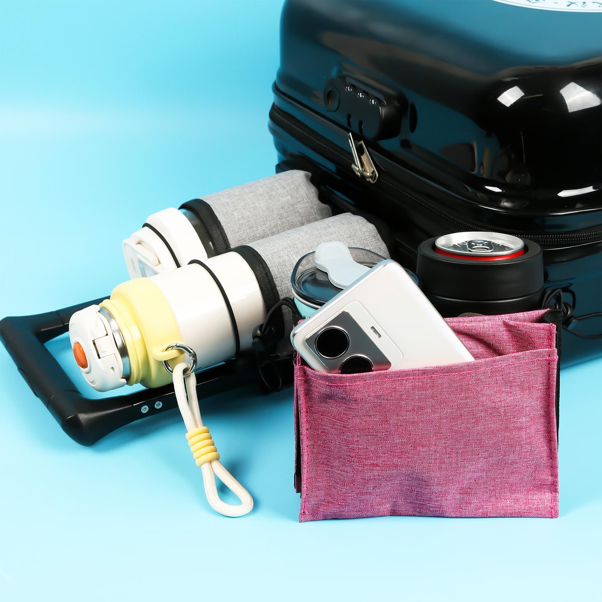 Personalized Suitcase Cup Holder For Travel | JNSBag110