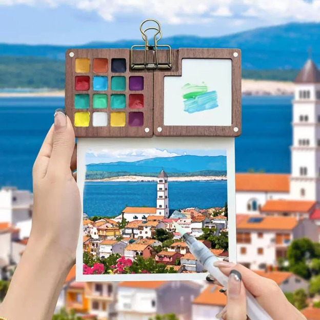 Personalized Name Magnetic Portable Watercolor Paint Box Kit for Unique & Love | JNSTool22