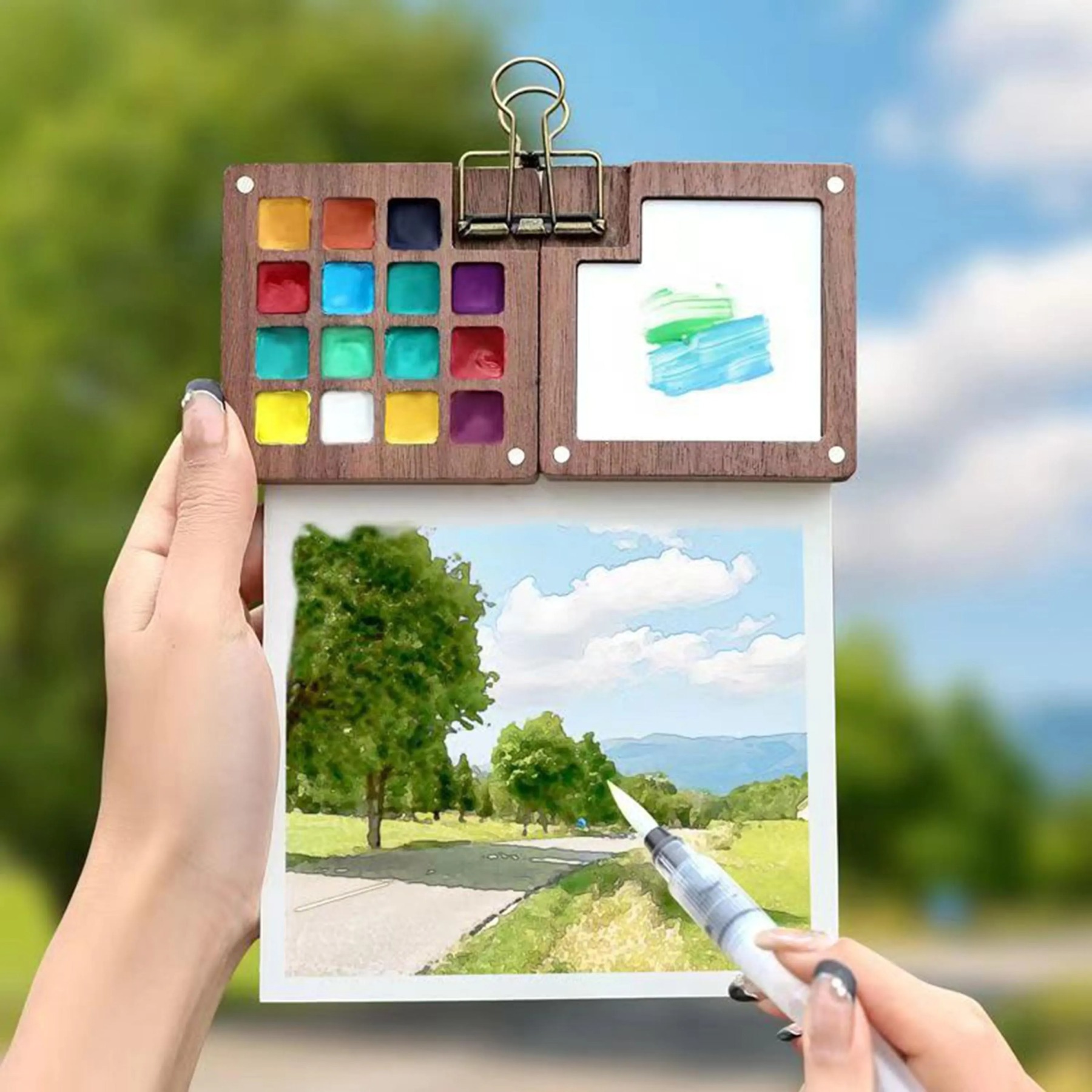 Personalized Name Magnetic Portable Watercolor Paint Box Kit for Unique & Love | JNSTool22