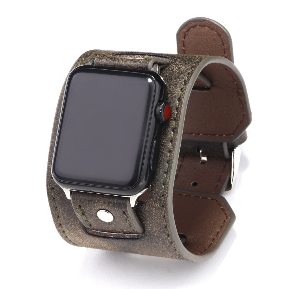 Personalized Leather Cuff Watch Band Strap for Apple Watch | JNSDec169