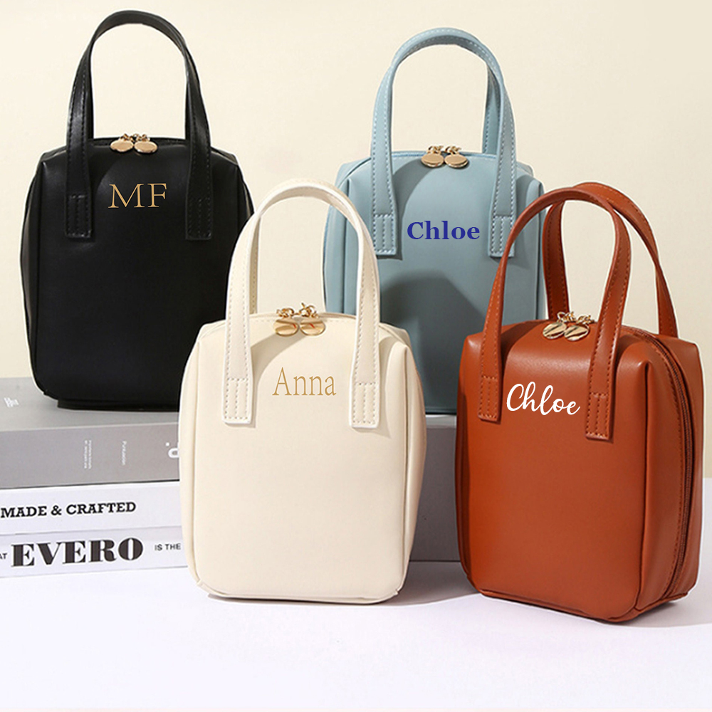 Personalized Monogram Cosmetic Leather Bag for Unique & Love | JNSBag86