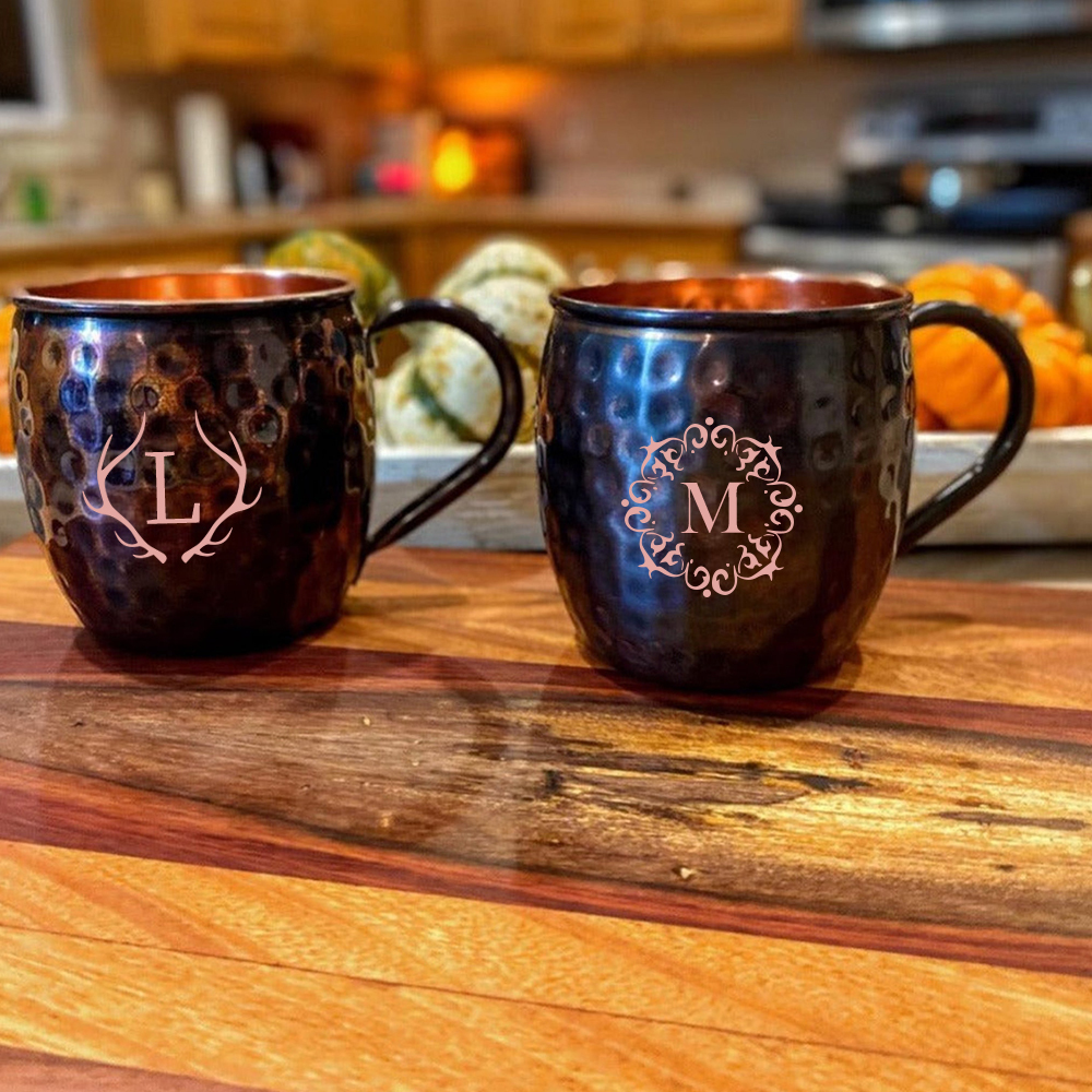 Personalized Monogram Engraved Copper Mug for Unique & Love | JNSDec141