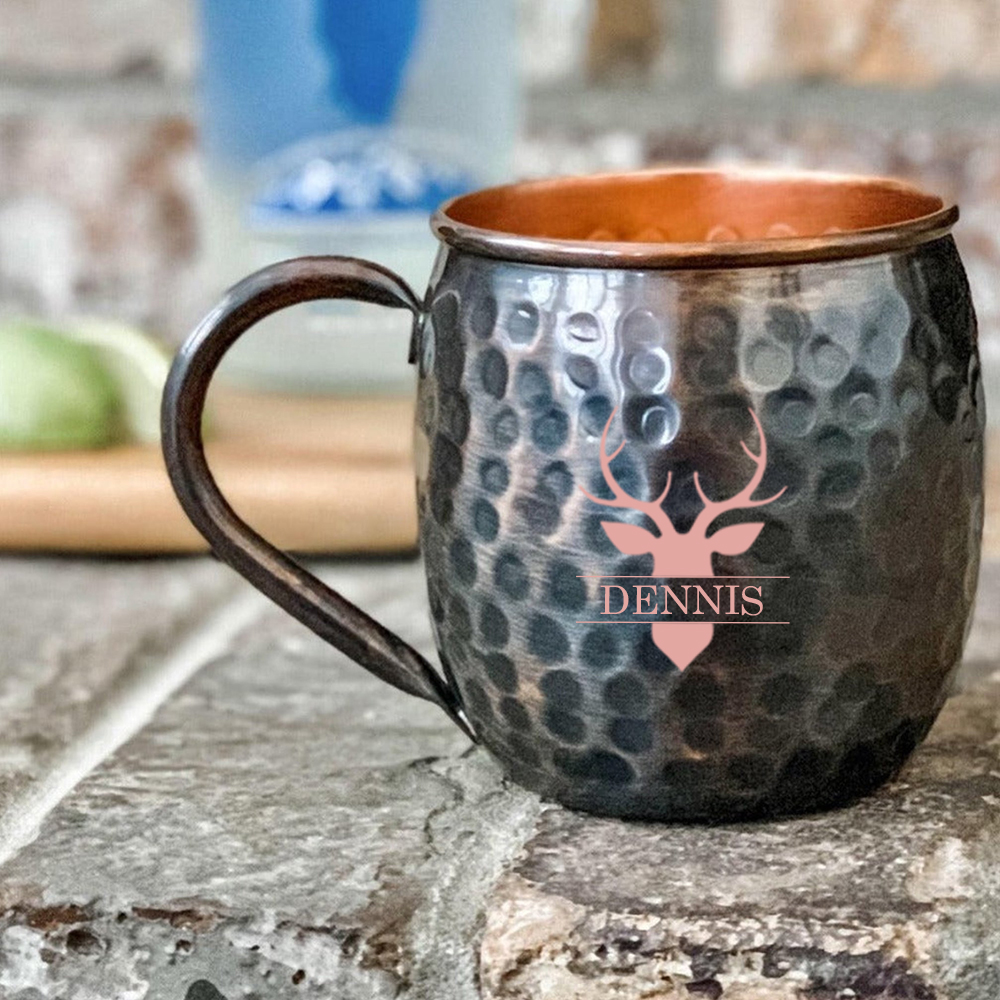 Personalized Monogram Engraved Copper Mug for Unique & Love | JNSDec141