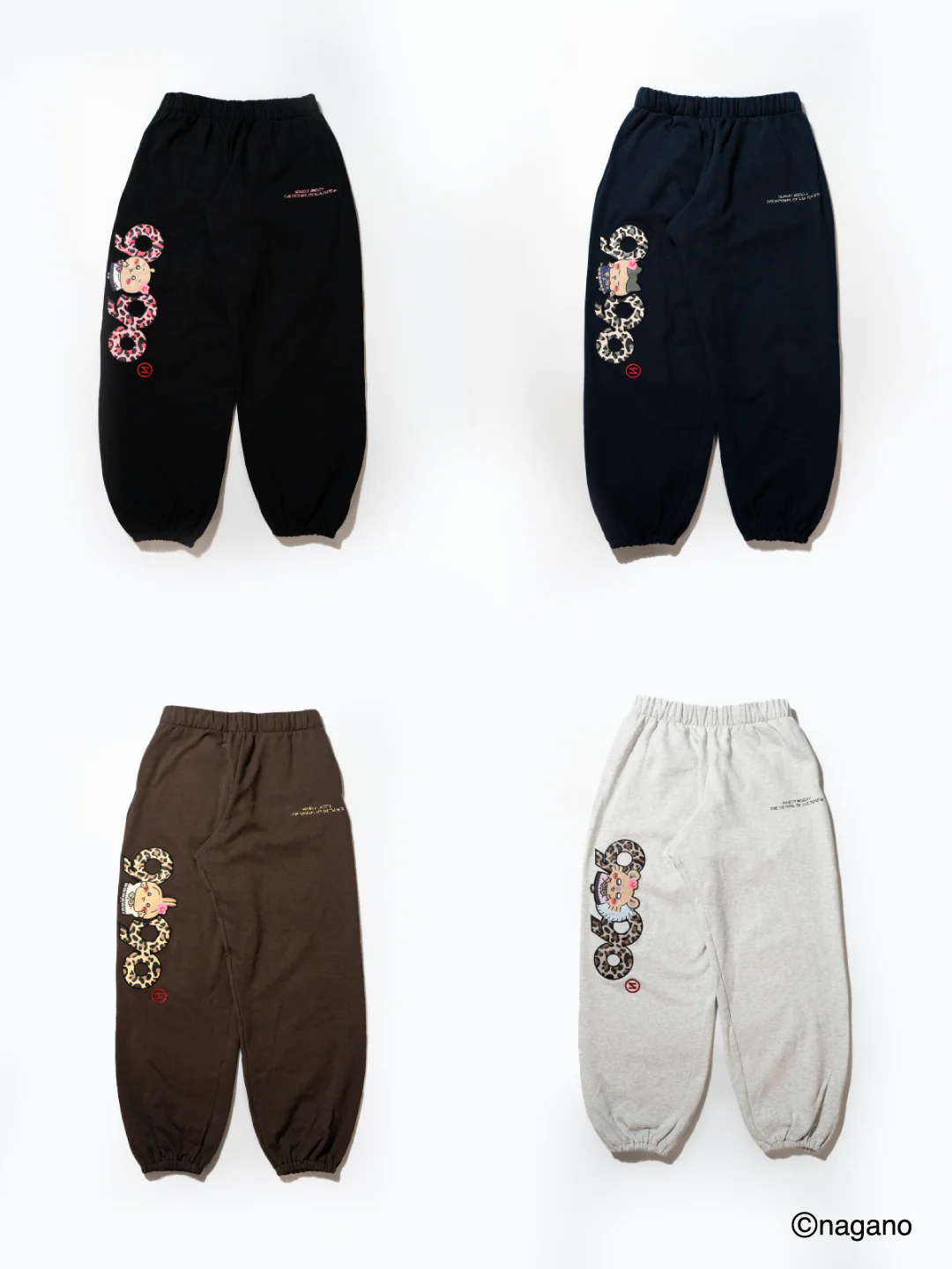 [Pre-order] 9090 ×Chiikawa Gal NINETY G Logo Sweat Pants - Momonga