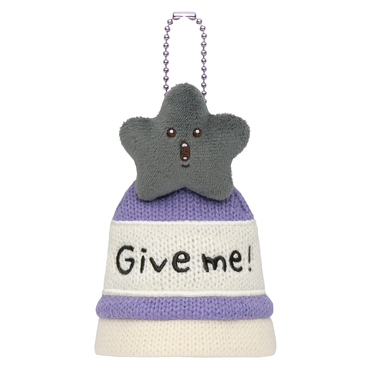 [Pre-order] "Chiikawa" Chiikawa Park Plush Mascot-sized Knitted Hat Keychain - Black Star