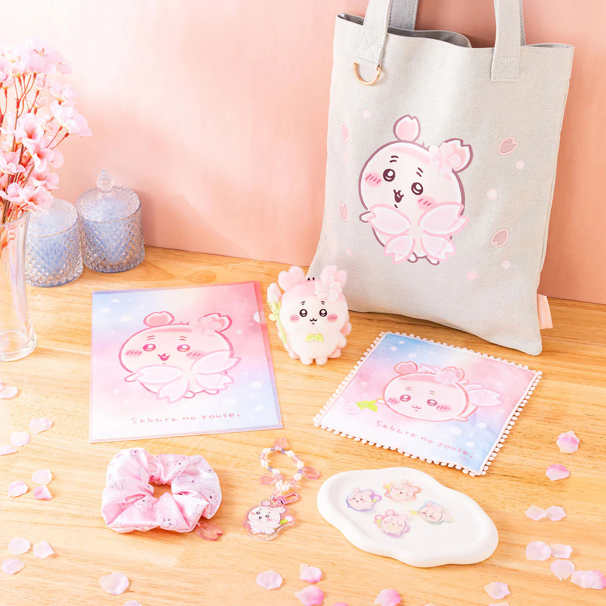 [Pre-order] "Chiikawa" Furuhonya Sakura Fairy - Clear Sticker (Set of 4)