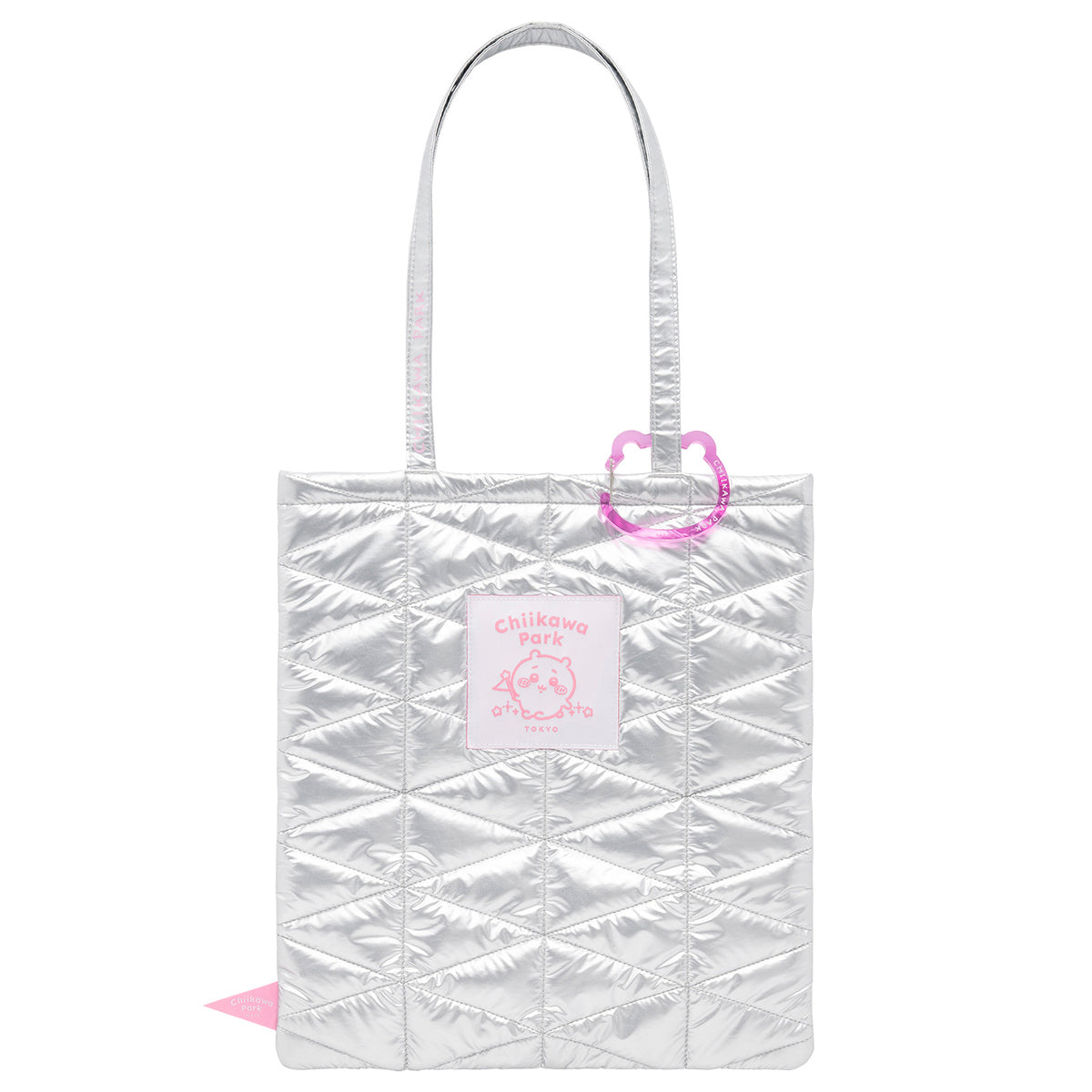[Pre-order] "Chiikawa" Chiikawa Park Quilted Tote Bag - Silver