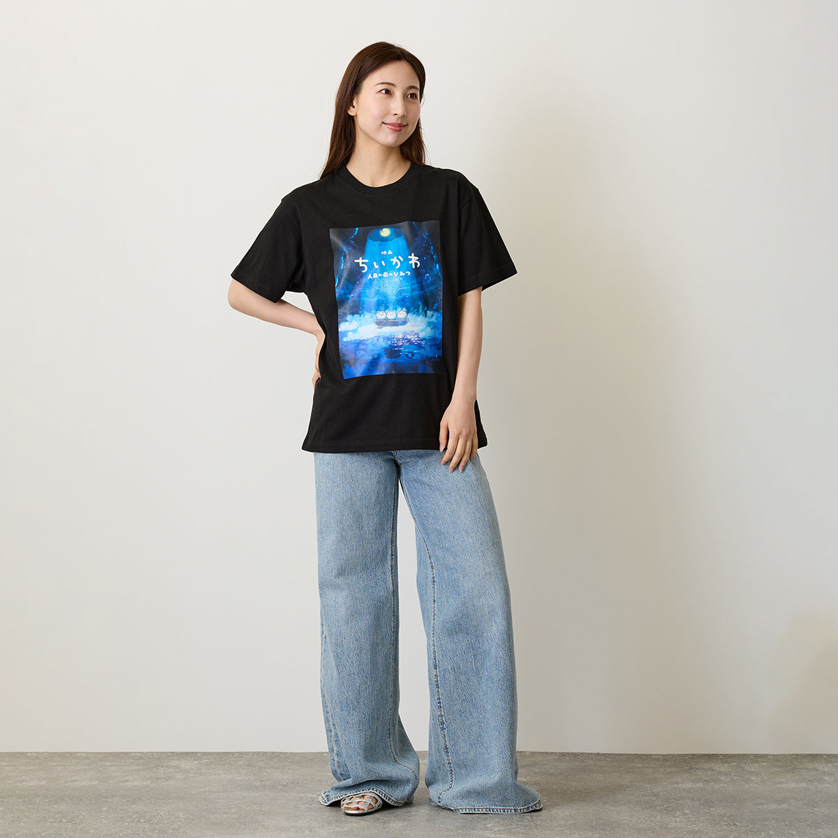 [Pre-order] Chiikawa Movie Chiikawa T-shirt - The Secret of Mermaid Island Black