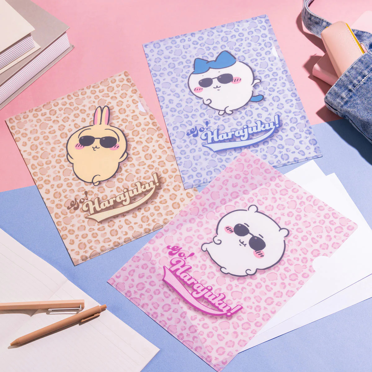 [Pre-order] "Chiikawa" Chiikawa Go! HARAJUKU Clear File - Chiikawa with Sunglasses