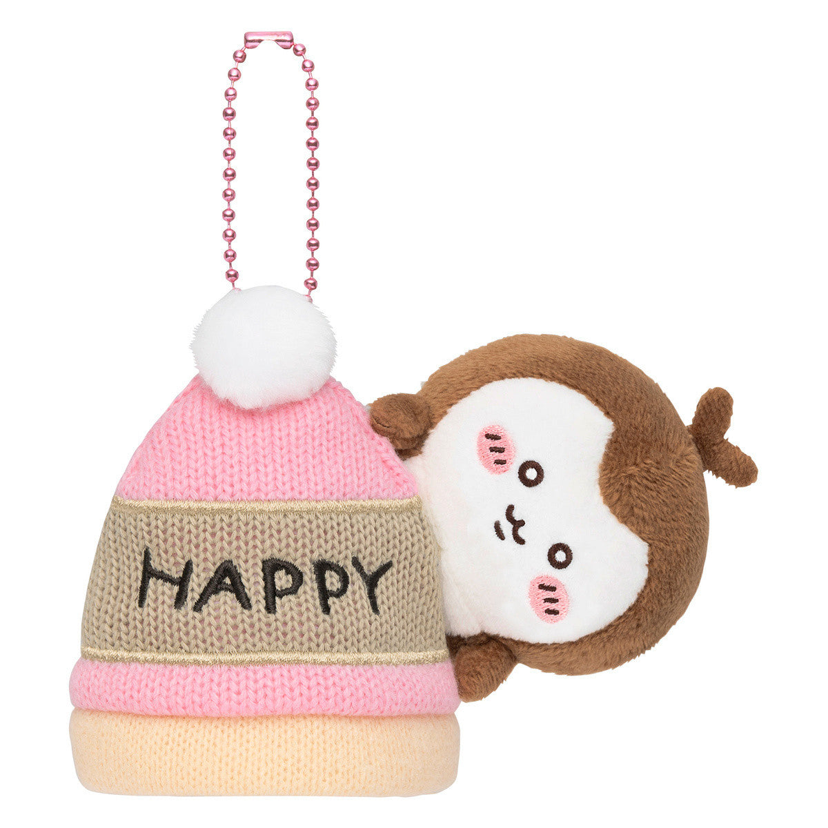 [Pre-order] "Chiikawa" Chiikawa Park Plush Mascot-sized Knitted Hat Keychain - Beetle