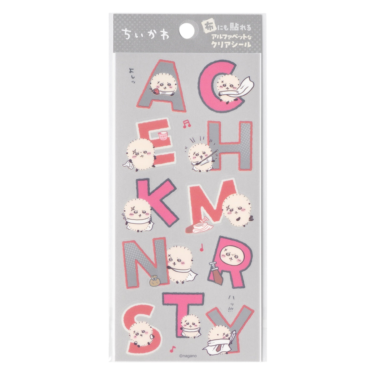 [Pre-order] "Chiikawa" Alphabet Clear Stickers can be used on fabric