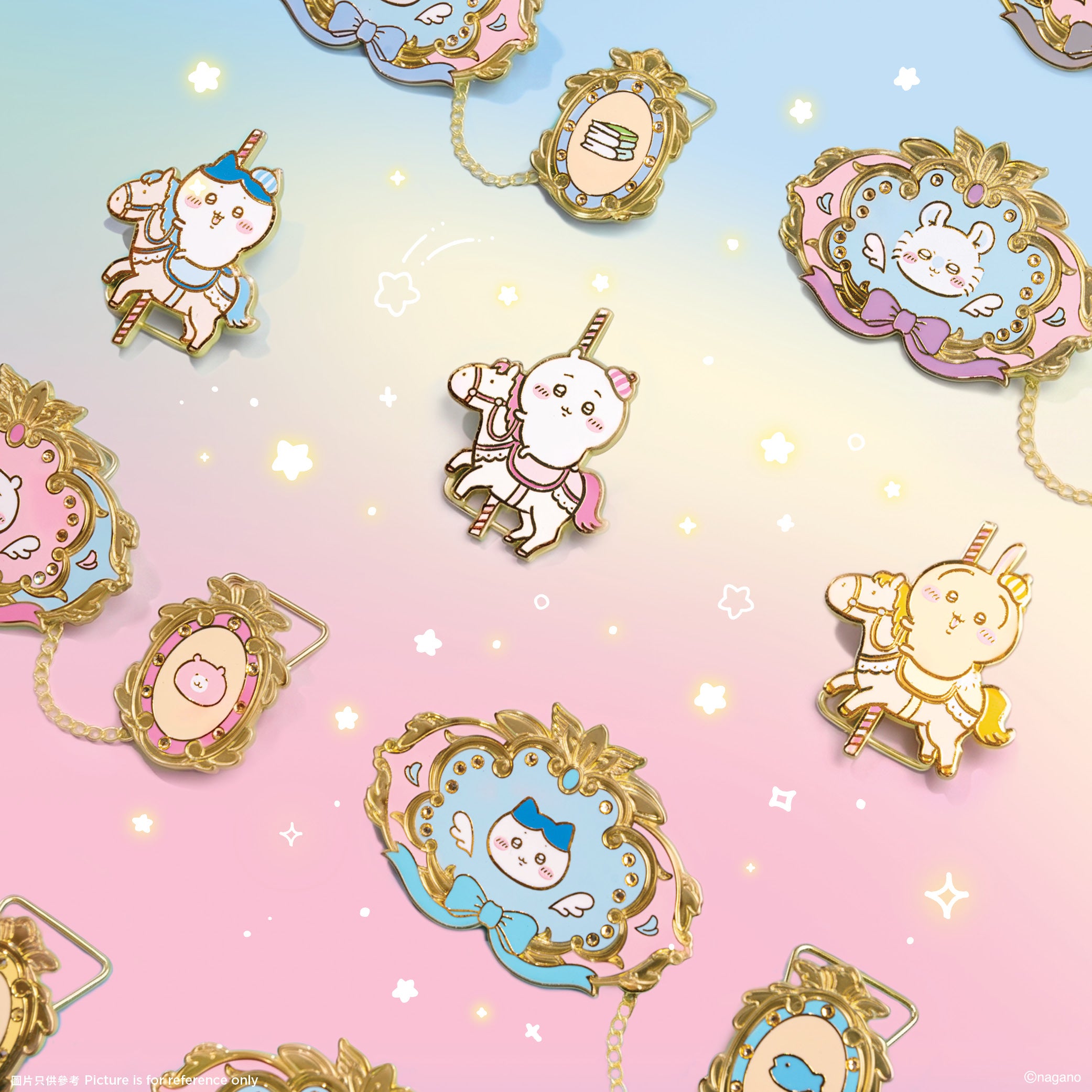 [Pre-order] (Limited) Chiikawa Artiverse Hong Kong (pop-up store for exhibition) - CHIIKAWA-Go-Round Pin Badge Set (11 Types in total)