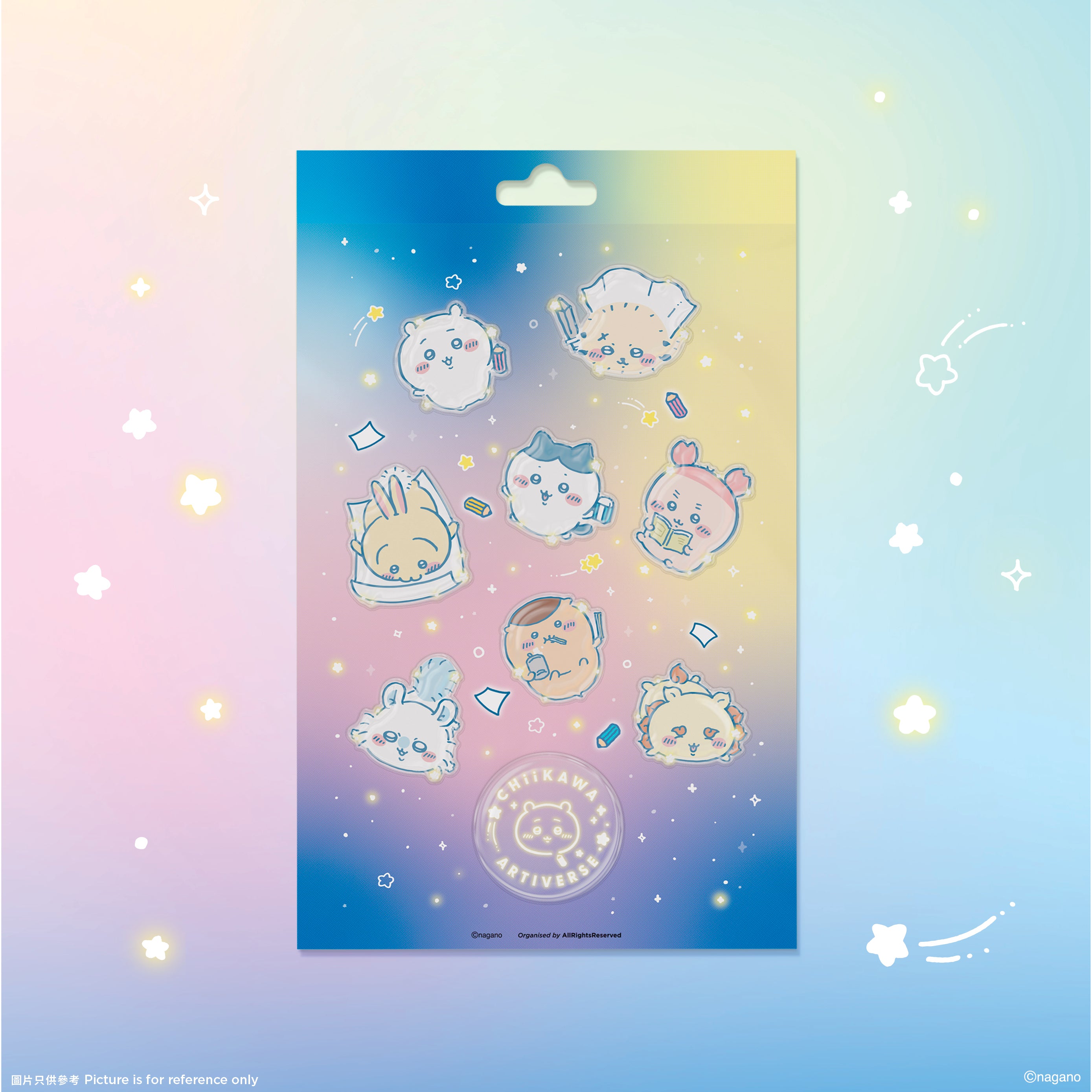 [Pre-order] (Limited) Chiikawa Artiverse Hong Kong (pop-up store for exhibition) - CHIIKAWA ARTIVERSE Sticker Set
