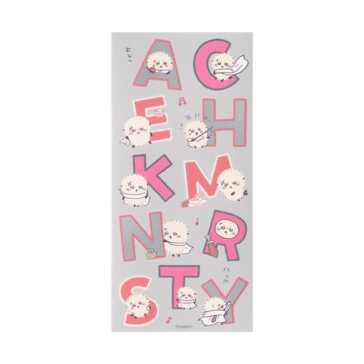 [Pre-order] "Chiikawa" Alphabet Clear Stickers can be used on fabric