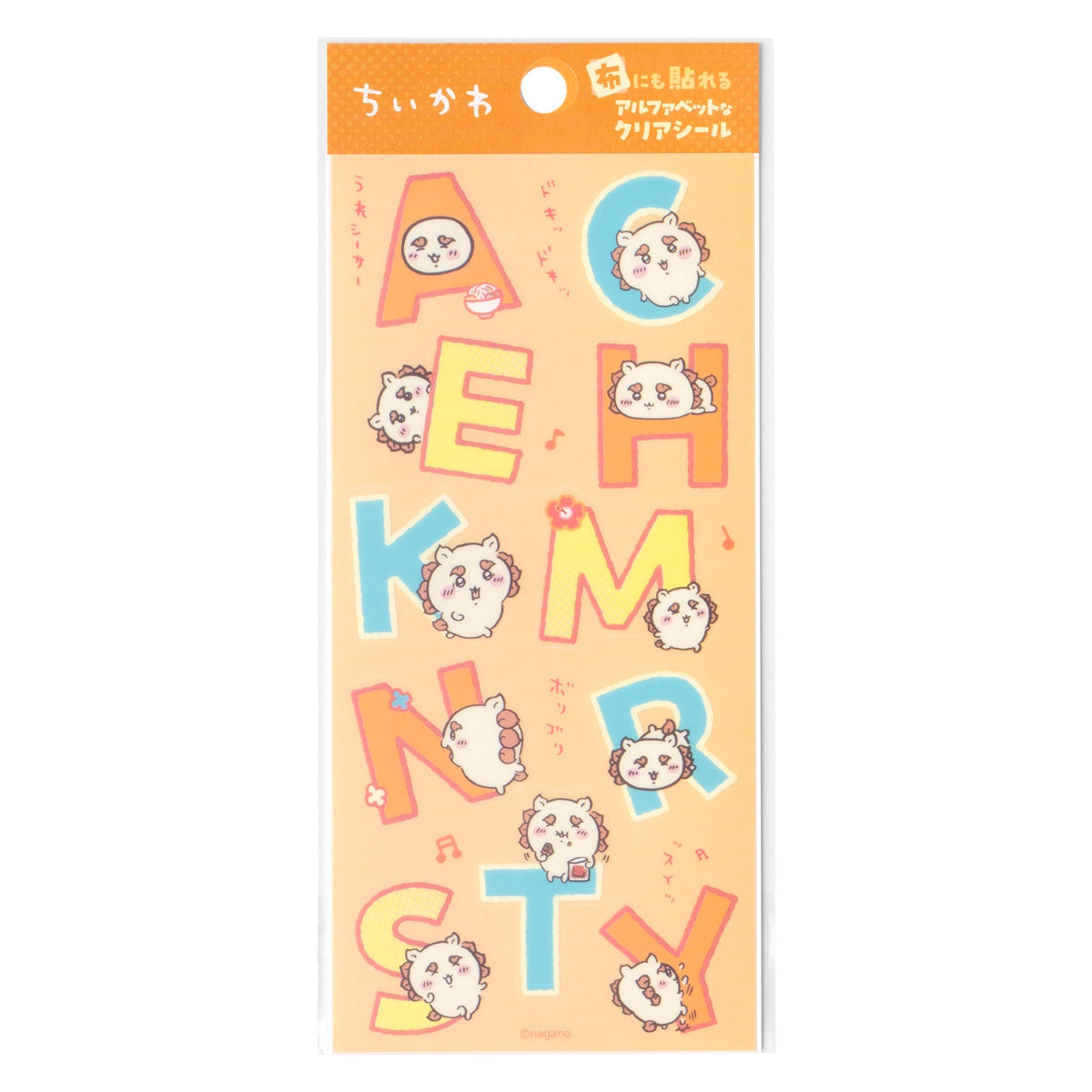 [Pre-order] "Chiikawa" Alphabet Clear Stickers can be used on fabric