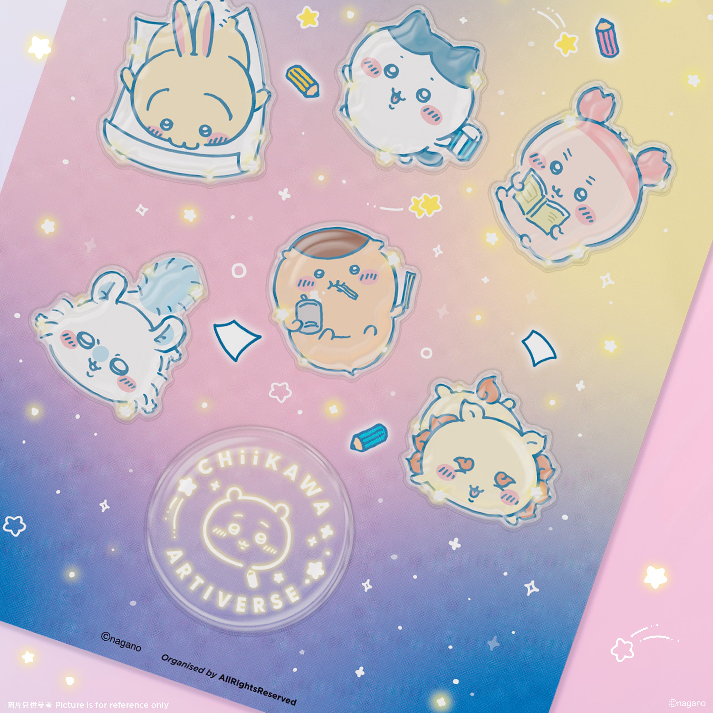 [Pre-order] (Limited) Chiikawa Artiverse Hong Kong (pop-up store for exhibition) - CHIIKAWA ARTIVERSE Sticker Set