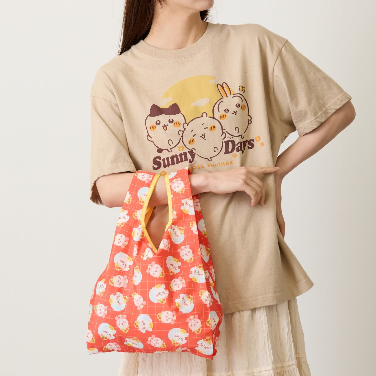 [Pre-order] "Chiikawa" Chiikawa Eco bag - Pizza (Red)