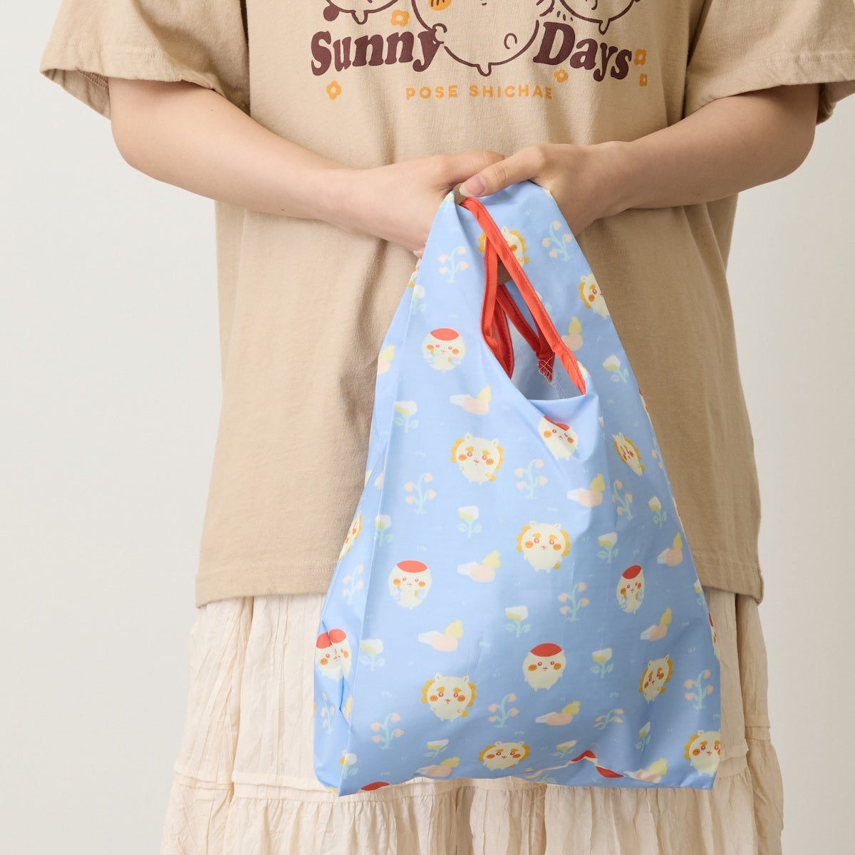 [Pre-order] "Chiikawa" Chiikawa Eco bag - Veggie Snack Garden (Blue)