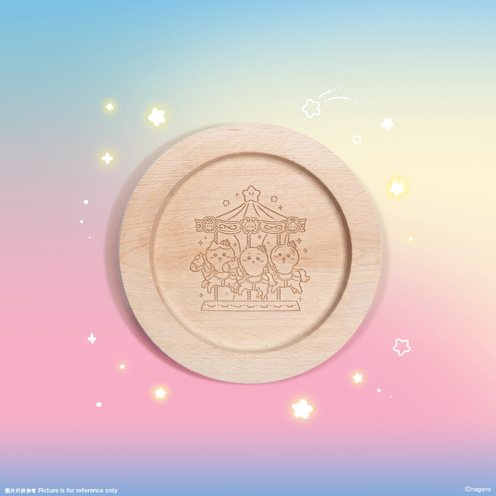[Pre-order] (Limited) Chiikawa Artiverse Hong Kong (pop-up store for exhibition) - CHIIKAWA-Go-Round Wooden Plate